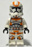 LEGO sw1235 Clone Trooper, 212th Attack Battalion (Phase 2) - White Arms, Dirt Stains, Nougat Head, Helmet with Holes